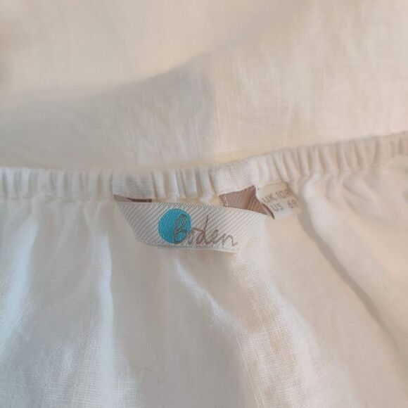 Boden Linen Sleeveless Dress White Tank Dress - Picture 8 of 9